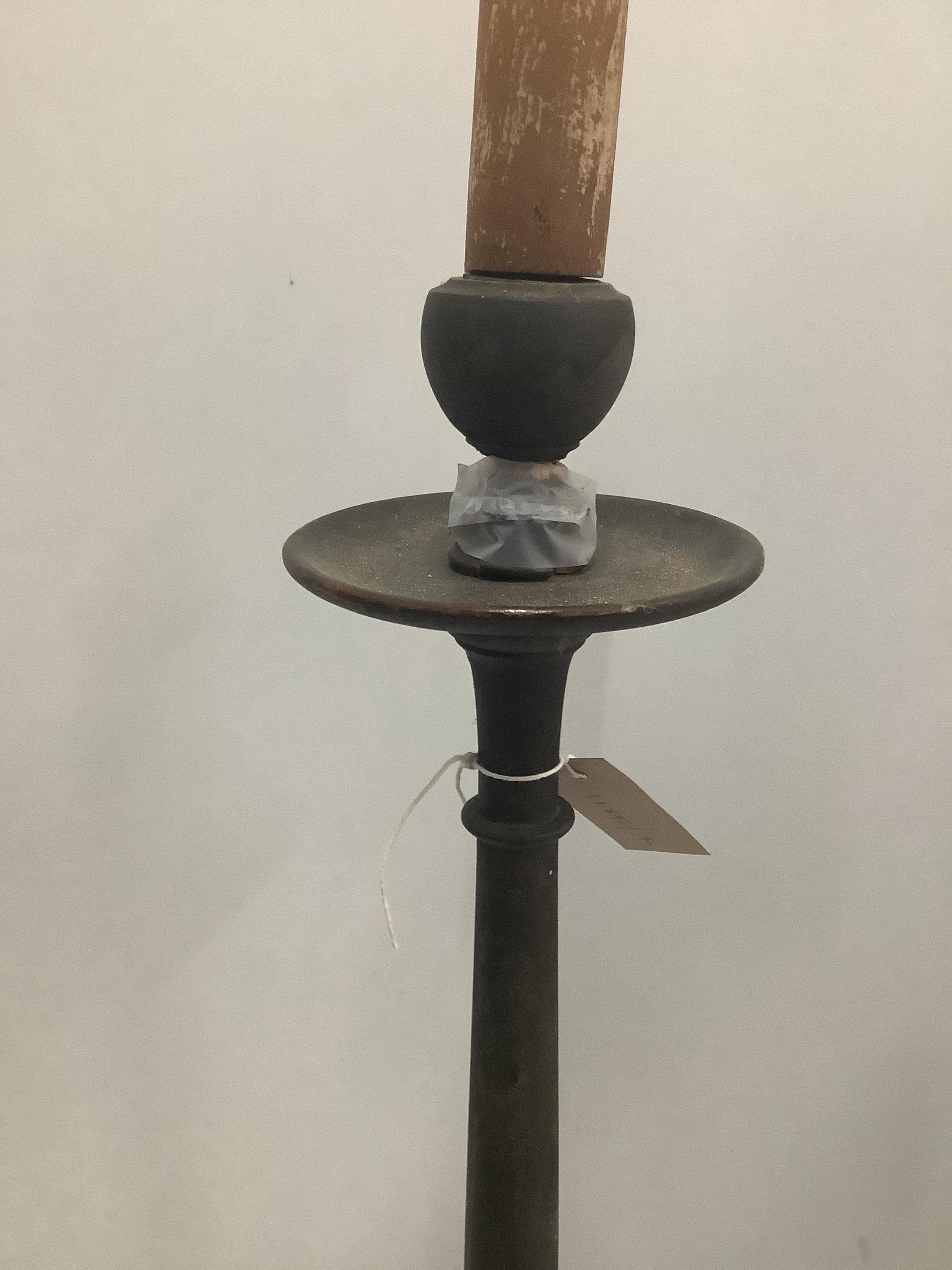 A chinoiserie lacquer standard lamp